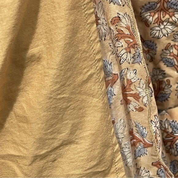 J Jill Elements Elliptical Dress Midi Peach Floral Sleeveless Medium Cottagecore - Picture 10 of 13